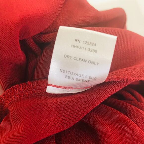 Haute Hippie Size S Crimson Crush Cowl Sleeve Deep V Asymmetric Mini Dress - Picture 11 of 11